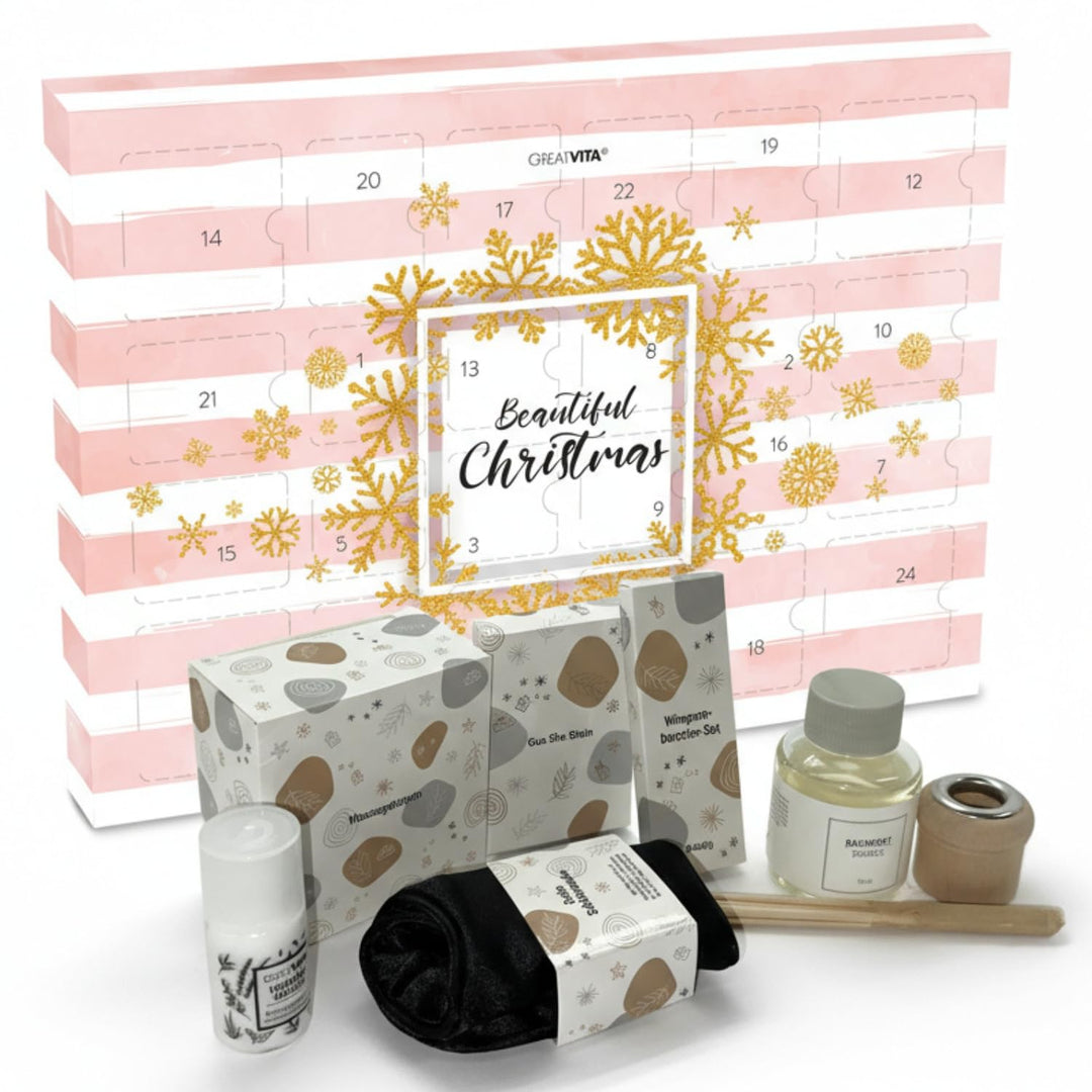 Adventskalender Frauen Wellness 2022 Edition, Neuer Inhalt - mit Naturkosmetik, Duftware und Deko, E