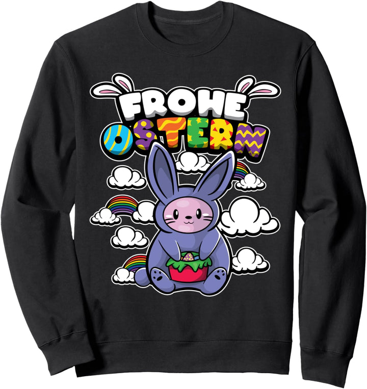 Frohe Ostern - Ostertiere - Süsse getarnte Katze Sweatshirt