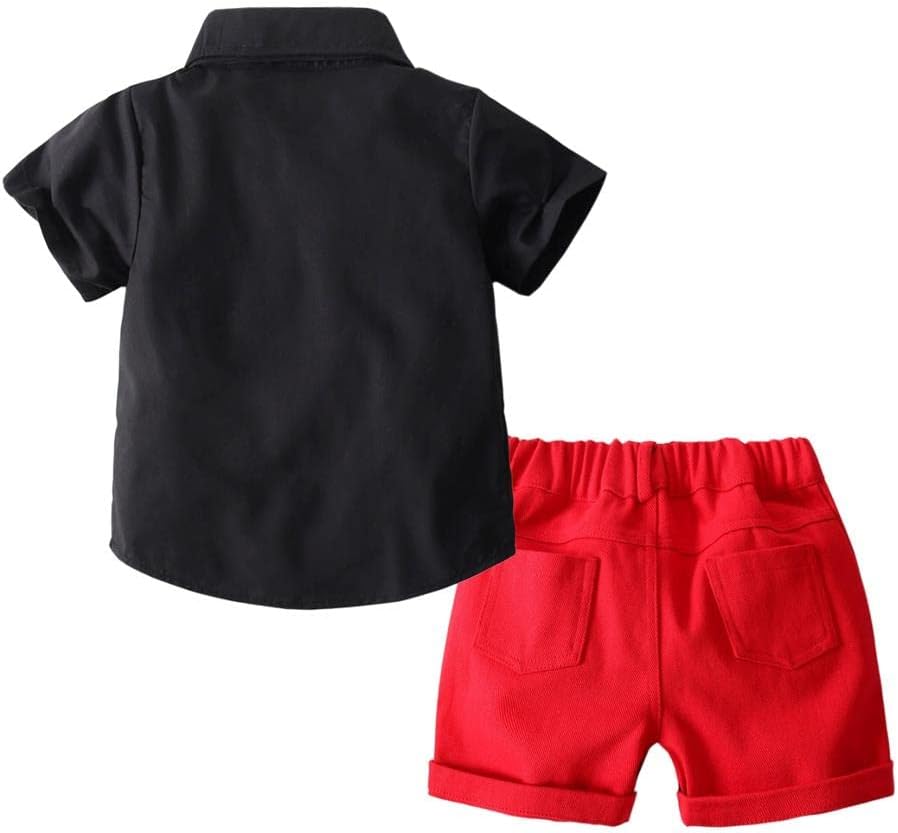 Lito Angels Kostüm Verkleidung mit Ohren Haarreif und Handschuhe für Kinder Jungen Schwarz & Rot 18-