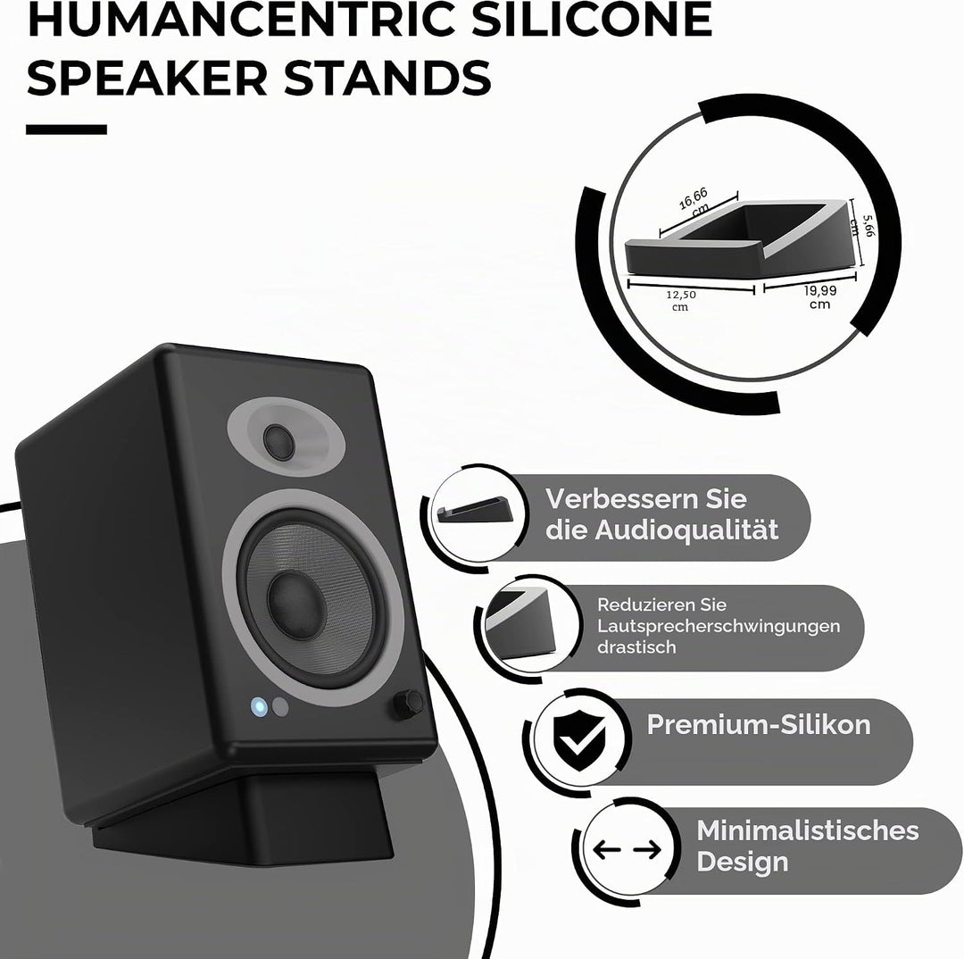 HumanCentric Desktop-Lautsprecherständer mit Keilabsatz, Schreibtisch-Lautsprecherständer für kleine