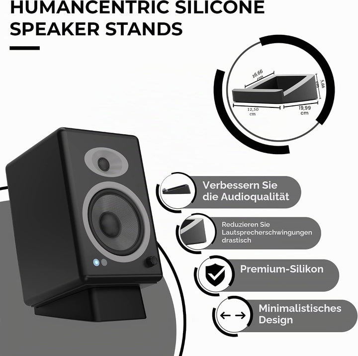 HumanCentric Desktop-Lautsprecherständer mit Keilabsatz, Schreibtisch-Lautsprecherständer für kleine