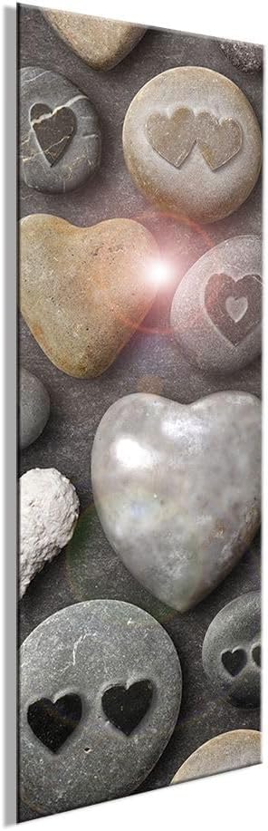 artissimo, Glasbild, 30x80cm, AG1871A, Heart I, Herzen, Bild aus Glas hochkant, moderne Wanddekorati
