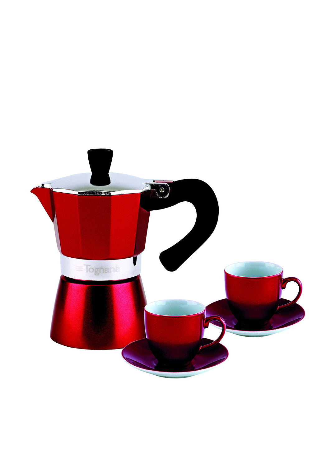 Tognana Mokkakanne 3 TLG. Set Grancucina rot