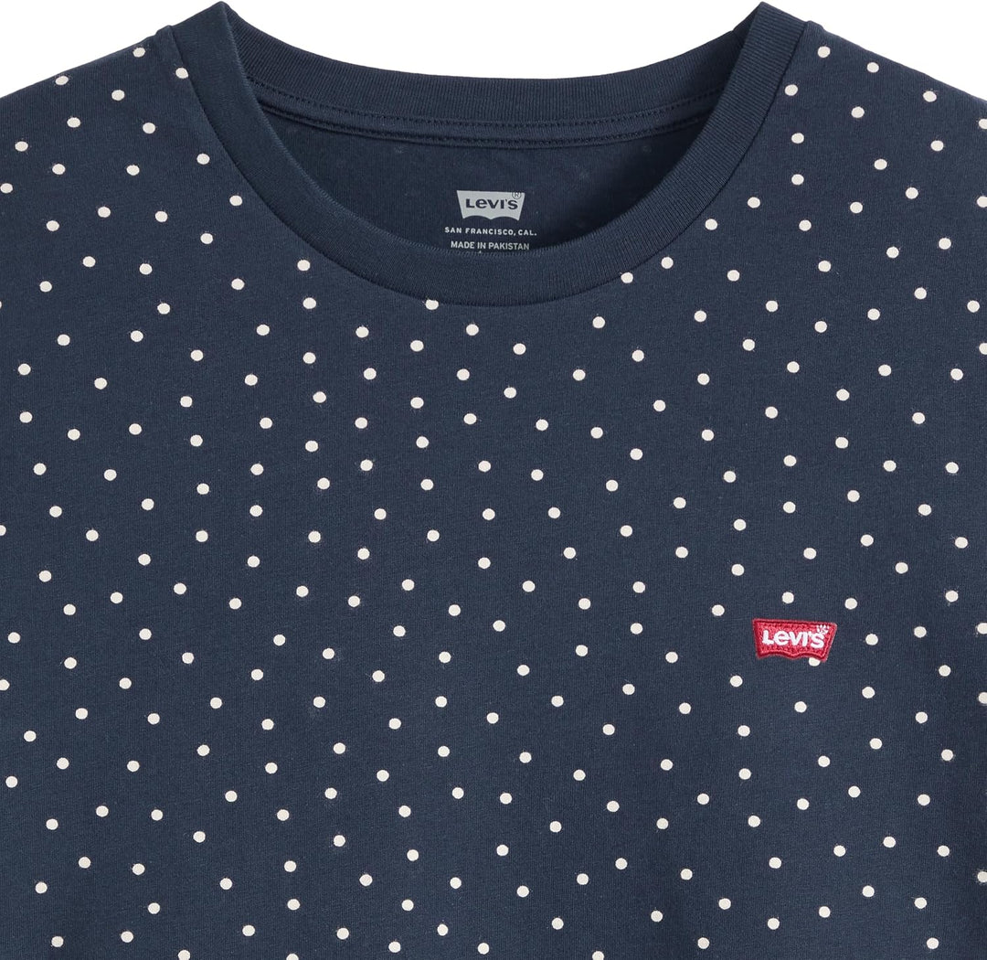 Levi's Damen The Perfect Tee T-Shirt, Striped Chesthit Logo XS Inga Dot Spaced Navy Blazer, XS Inga