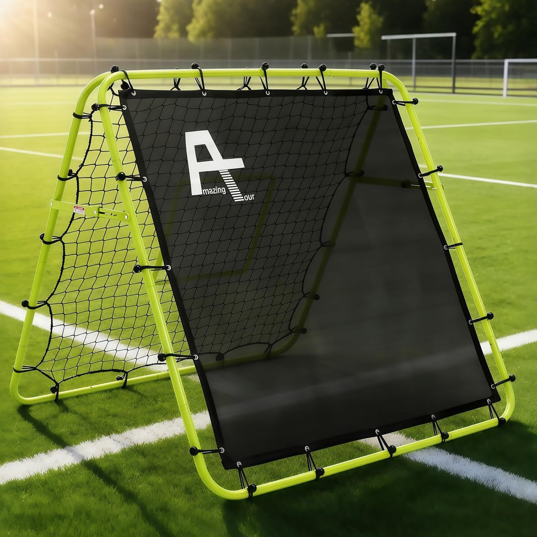 Doppelseitige Rebounder Net Fussball Training Ausrüstung, 100/120/180cm, Fussball Tor Kickback Ziel