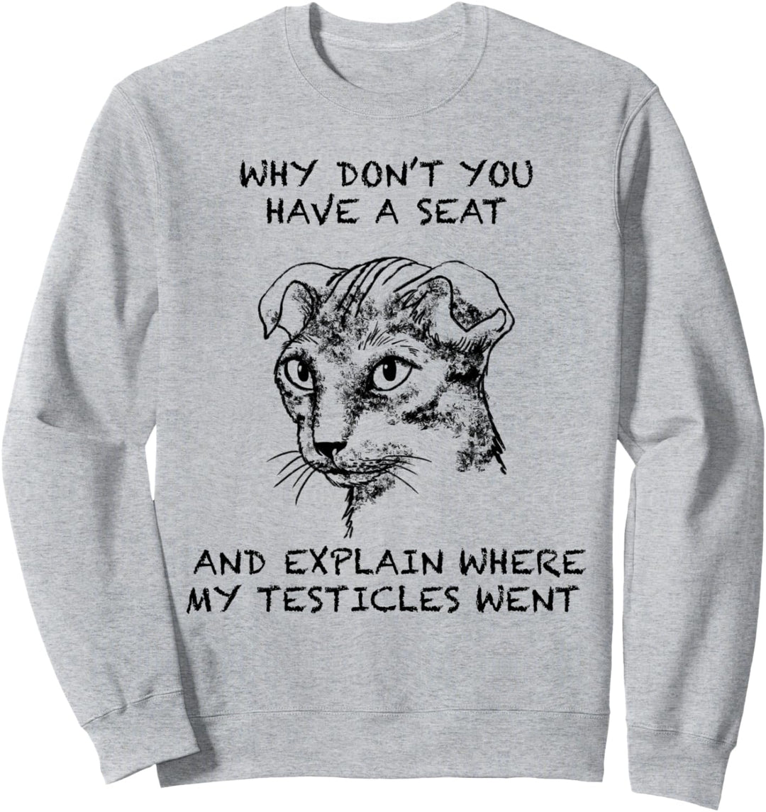 Ukrainische Gillyflower Katze Zitat Hand gezeichnete Kunst Sweatshirt