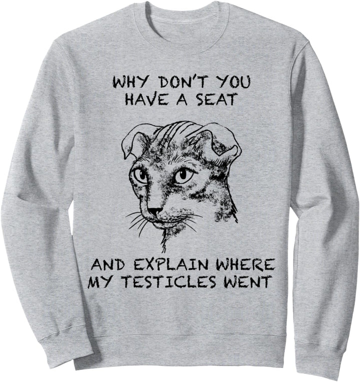 Ukrainische Gillyflower Katze Zitat Hand gezeichnete Kunst Sweatshirt
