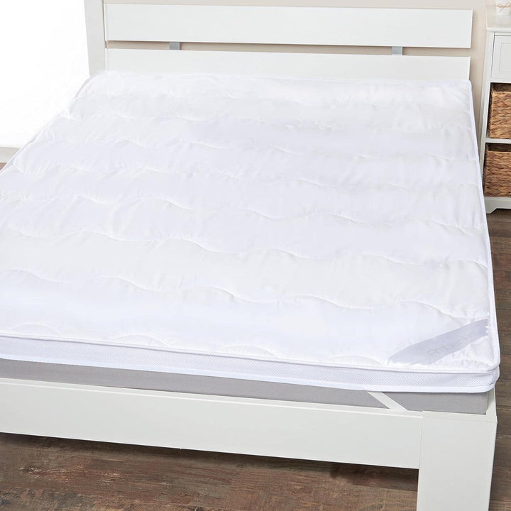 aqua-textil Ambiente Unterbett 90 x 200 cm weiss Mikrofaser Matratzenauflage Hohlfaser Füllung Aufla