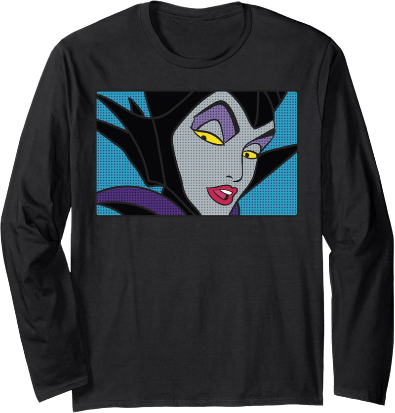 Disney Villains Maleficent Comic Panel Portrait Langarmshirt