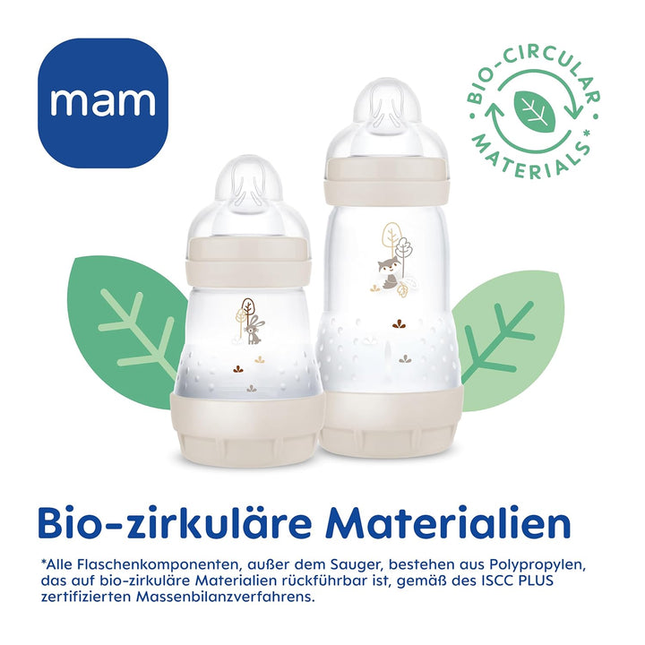 MAM Easy Start Anti-Colic Starter Set, mitwachsende Baby Erstausstattung mit Schnuller, Flaschen & G