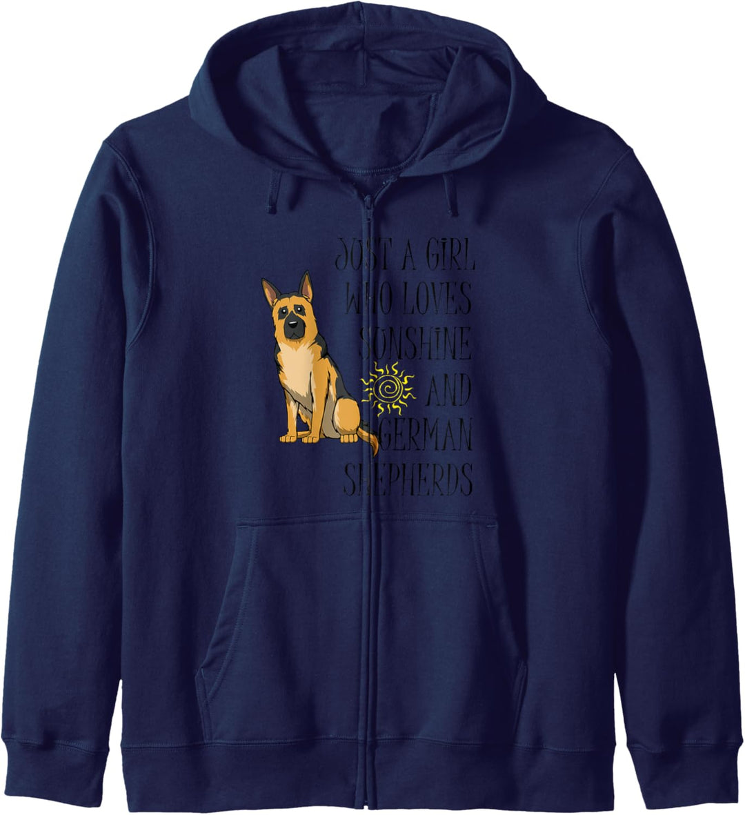 Schäferhund und Sonne Hundehalter Niedlicher Hund Kapuzenjacke