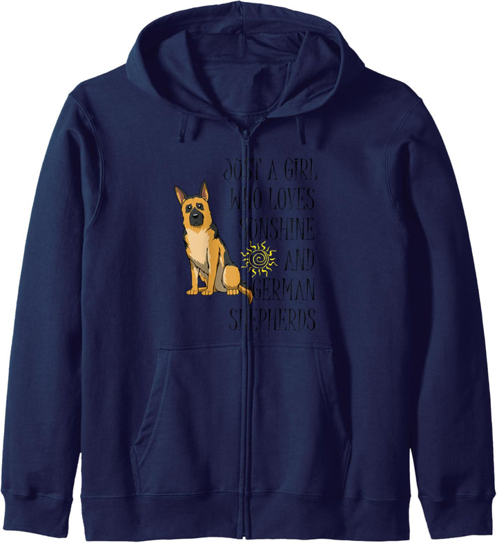 Schäferhund und Sonne Hundehalter Niedlicher Hund Kapuzenjacke