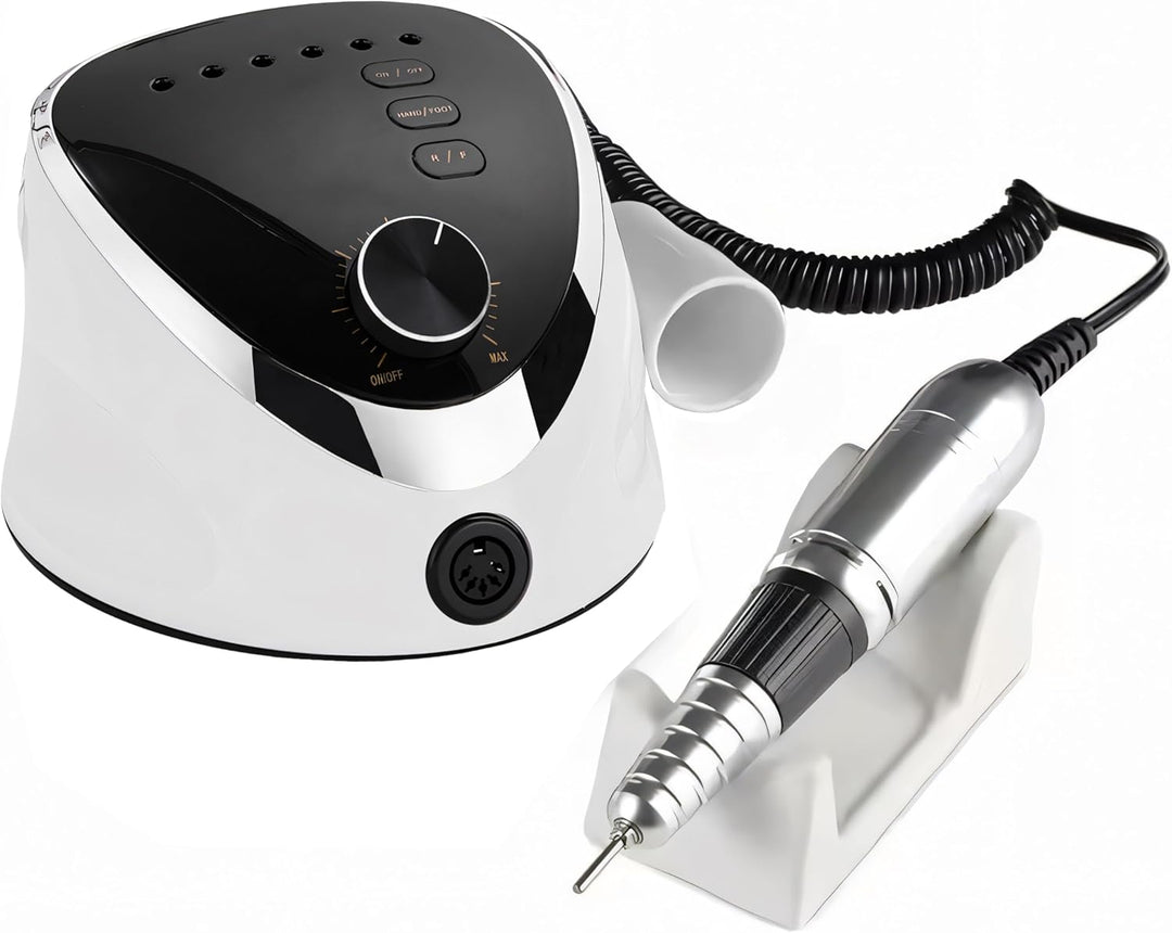 Retoo Nagelfräser Elektrische 35000 U/Min Professionelle Nagelfeile mit LED Display Fräser für Gelnä