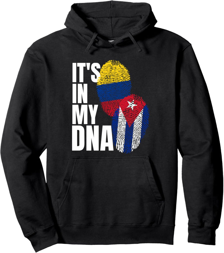 Kubanisches und kolumbianisches DNA-Mix-Flaggenerbe Pullover Hoodie