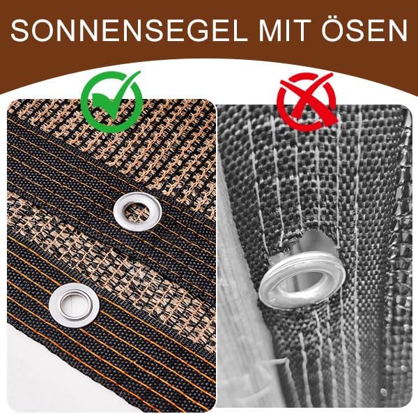 2X6M Garten Schattierungsnetz Schattiernetz,Shade Cloth mit Ösen 80% UV-Beständiges,für Garten Pflan