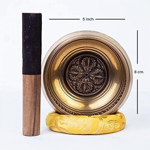 Grosse tibetische Klangschalen-Set – einfach zu spielen – Mantra-Design, Achtsamkeit, Meditation, He