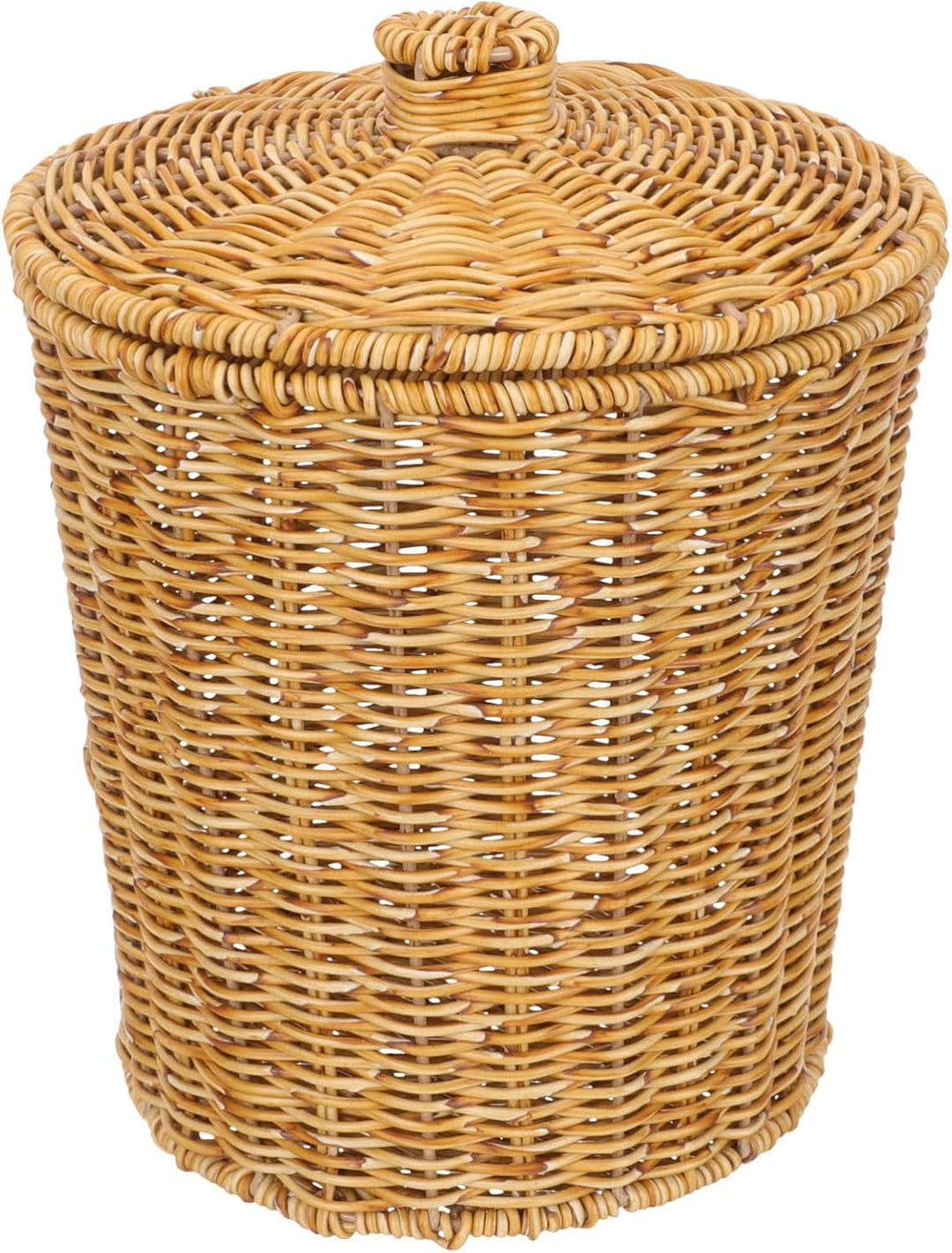 BESPORTBLE Geflochten Korb Aus Strohgeflecht Müllkorb Aus Weide Blumenkorb Aus Rattan Runder Papierk