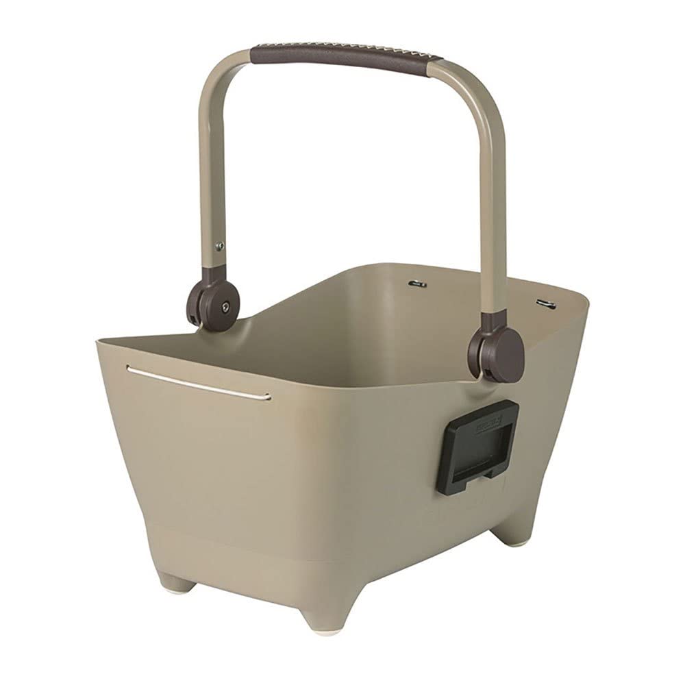 Basil B.V. Unisex – Erwachsene Buddy KF Vorderrad-Tierfahrradkorb, Biscotti Brown, Einheitsgrösse