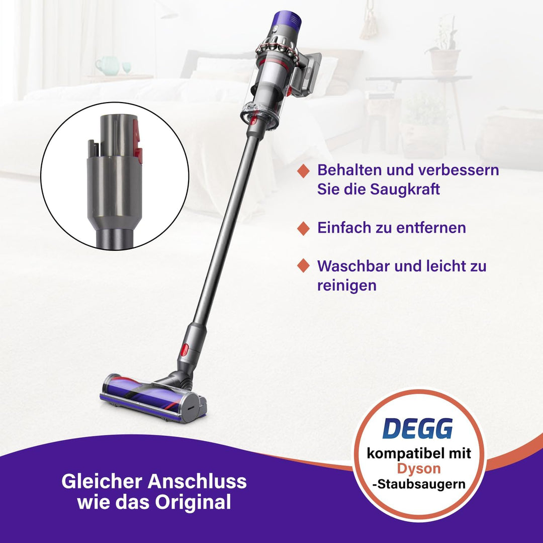 DEGG Staubsaugerrohr - Kompatibel mit Dyson V7, V8, V10, V11 und V15 Teleskoprohr 32MM, Verlängerung