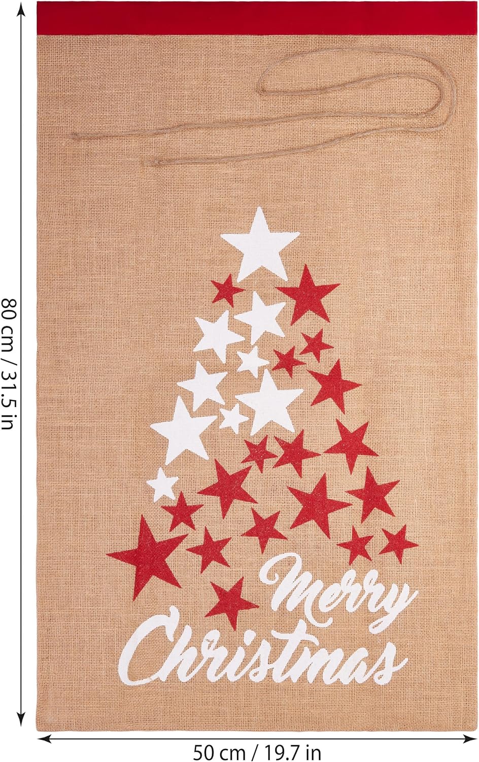BRUBAKER 3er Set Weihnachtssack - 80 cm Geschenksack mit weihnachtlichen Motiven - Nikolausbeutel zu