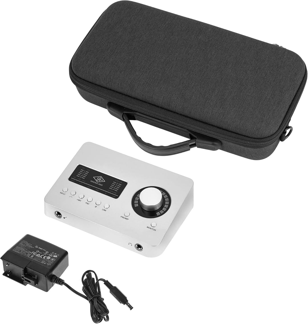 Geekria Tragetasche für Audio-Schnittstelle, Hartschalen-Reisetasche, kompatibel mit Universal Audio