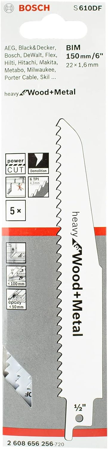 Bosch Professional Zubehör 2 608 656 256 Säbelsägeblatt S 610 DF