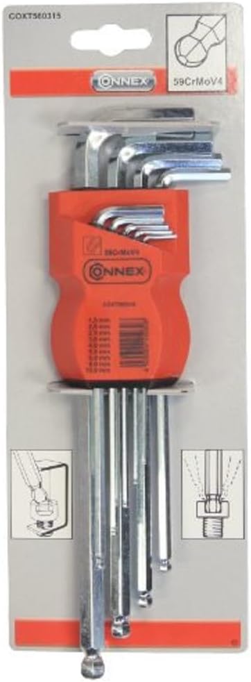 Connex COXT560315 Stiftschlüsselsatz lang 1.5-10 mm 9-teilig