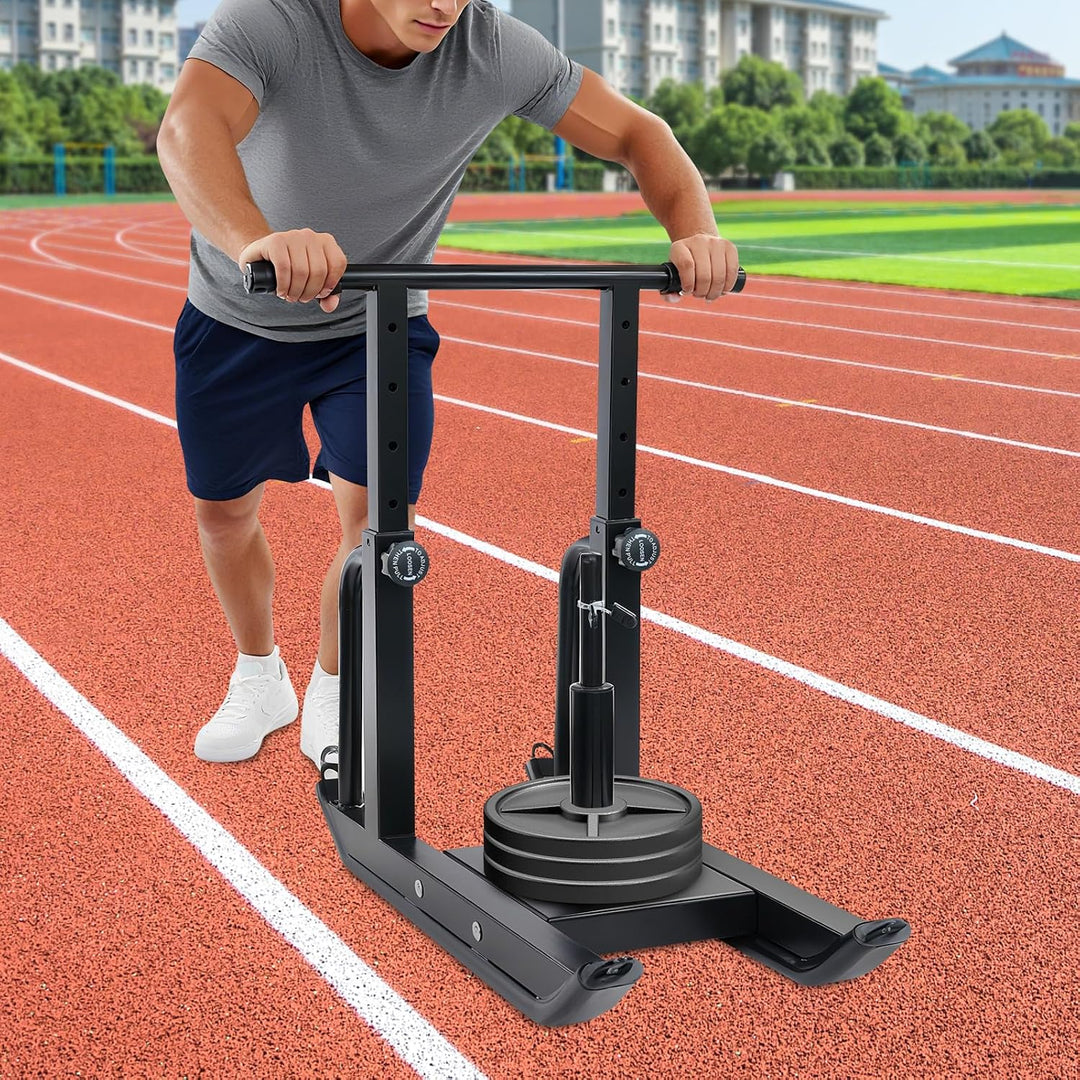 Fitness Schlitten Verstellbar 200kg, Gewichtsschlitten Mit Schultergurt Für Krafttraining, Home Gym