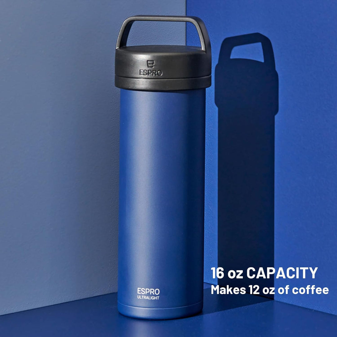 ESPRO – P0 Ultraleichte – Französische Kaffeepresse für Einzelportionen und leichte Trinkflasche für