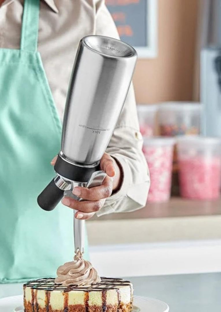 iSi North America Sahne-Profi-Peitsche (1 Qt) – professioneller Schlagsahne-Spender, 5 x Erträge für