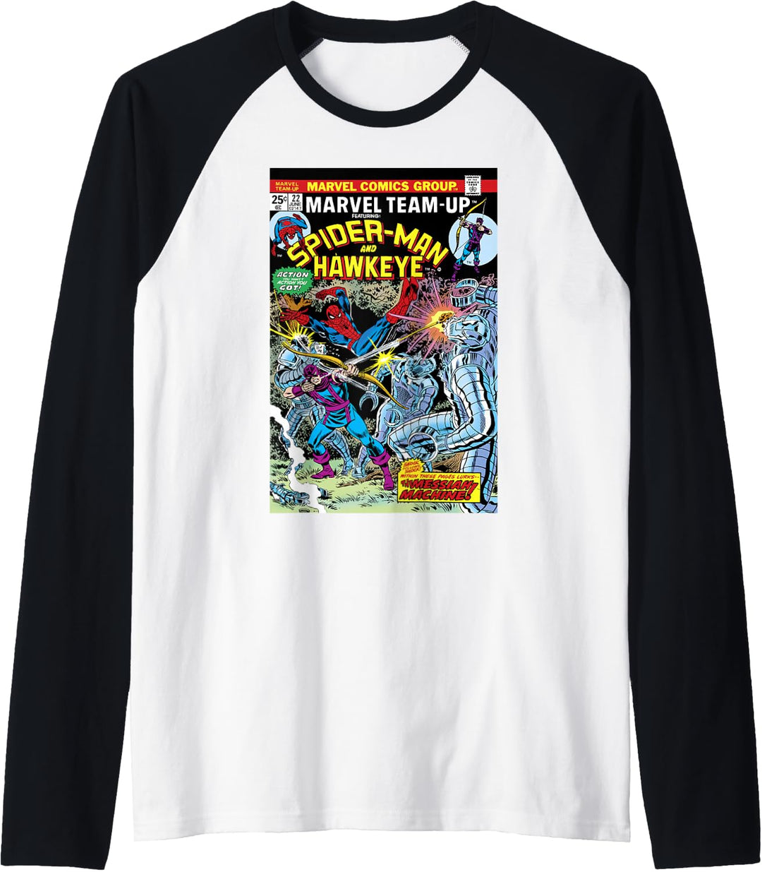 Marvel Team-Up Spider-Man &amp; Hawkeye Comic Cover Raglan
