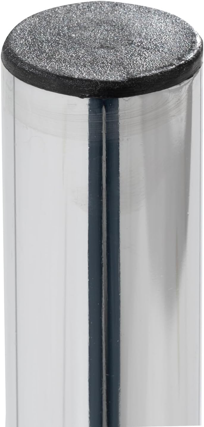 Sitzhocker - 4er Set - Stapelbar - Belastbar bis 90 kg - 36x47x36 cm - Weiss - Chromfarben - Metall