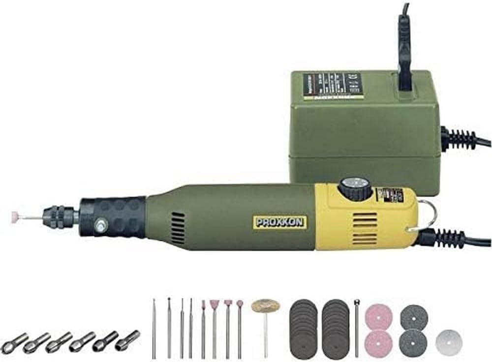 Proxxon 28515 Modellbauer- und Gravierset mit Bohr- und Fräsgerät MICROMOT 60/E