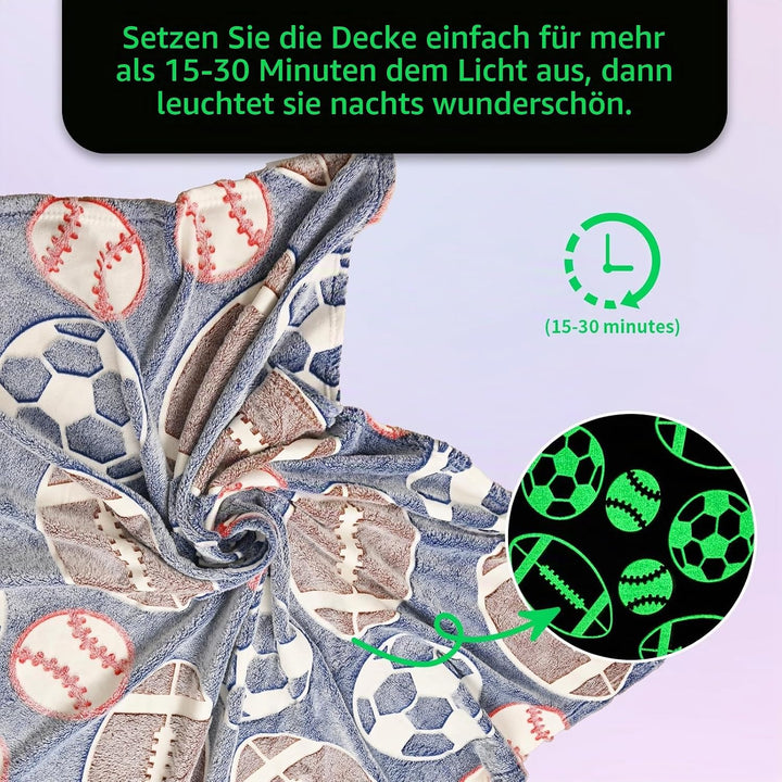 HZVRTN Kuscheldecke Kinder Einhorn/Dinosaurier/Weltraum Decke, kuscheldecke leuchtet im Dunkeln, war