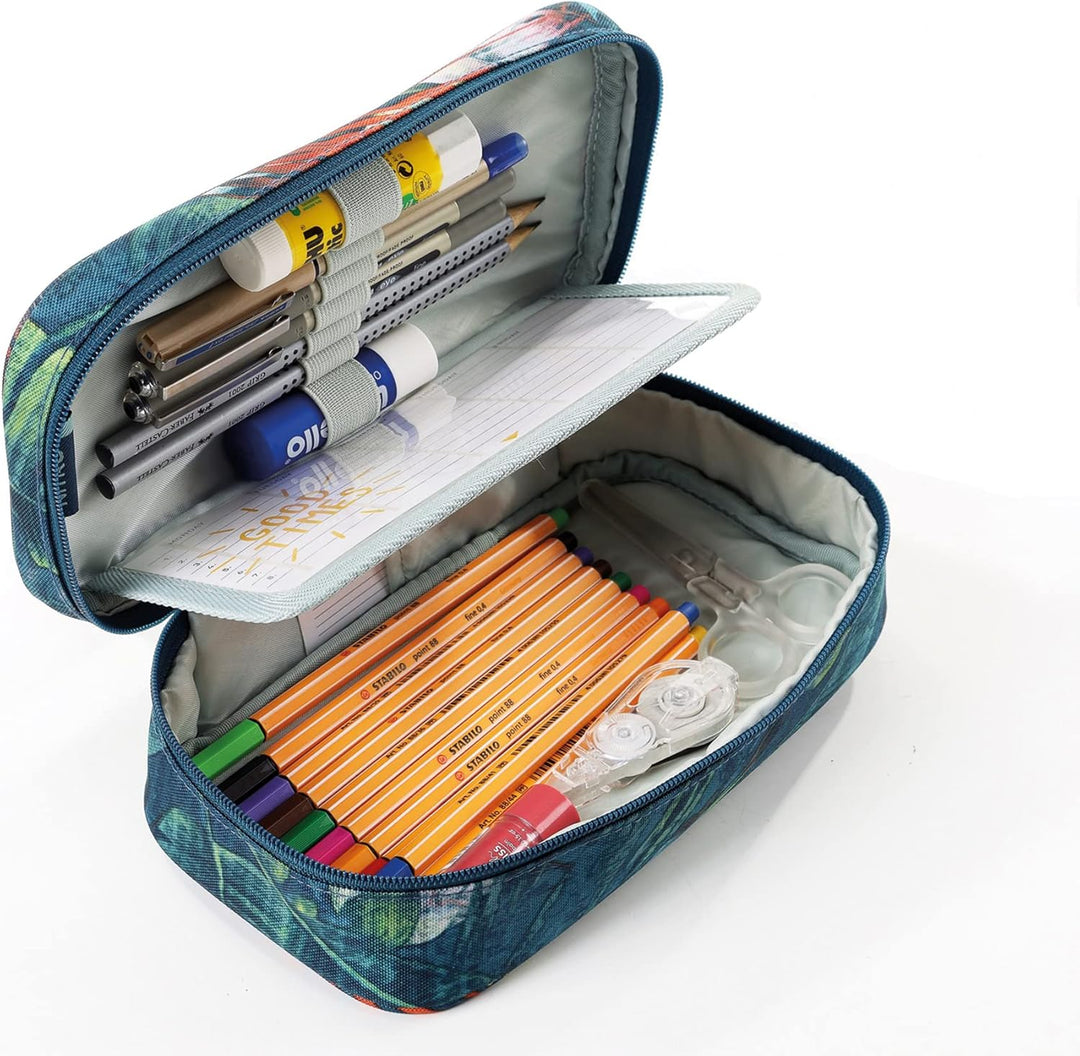 Nitro Pencil Case XL Inkl. Geo Dreieick & Stundenplan, Federmäppchen, Schlampermäppchen, Faulenzer B