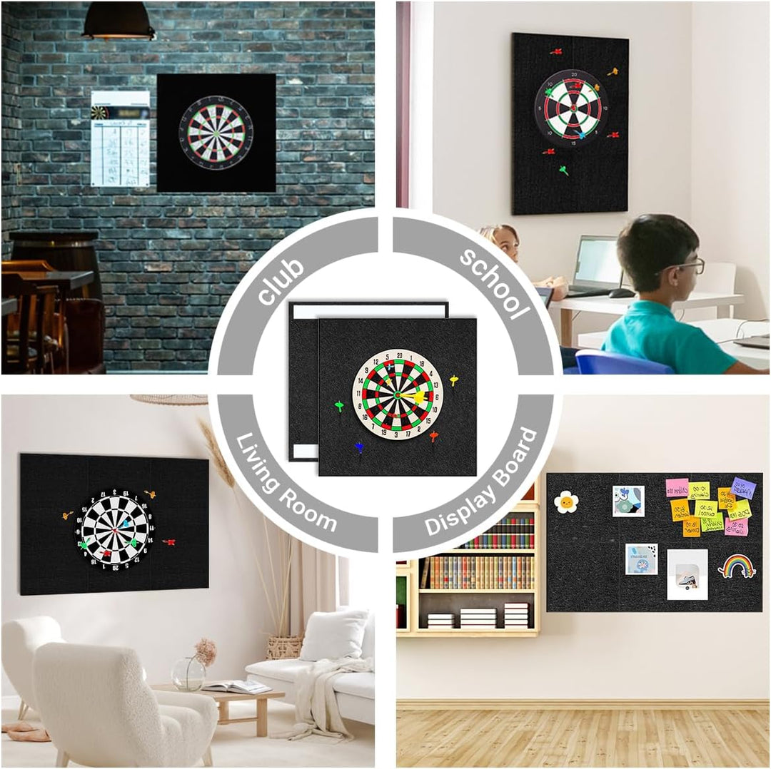 Dartboard Wandschutz 9 Stück Filz Dartscheibe Wandschutz Selbstklebend 30x30cm Gespleisste Dart Back