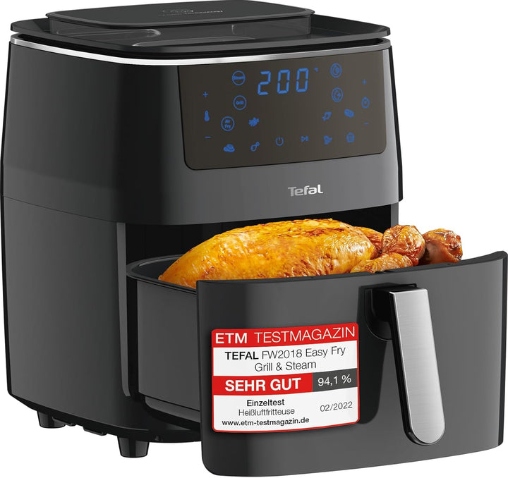 Tefal FW2018 Easy Fry Grill & Steam Heissluftfritteuse | 3-in-1 (Heissluftfritteuse, Grill und Dampf
