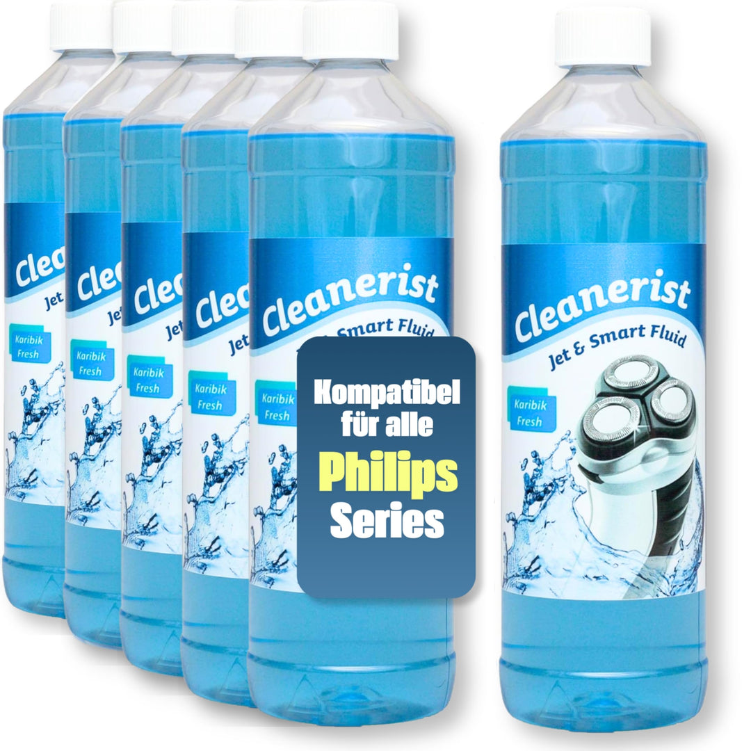 6x1 Liter Cleanerist Jet & Smart Fluid Nachfüllflüssigkeit Scherkopfreiniger für Reinigungsstationen