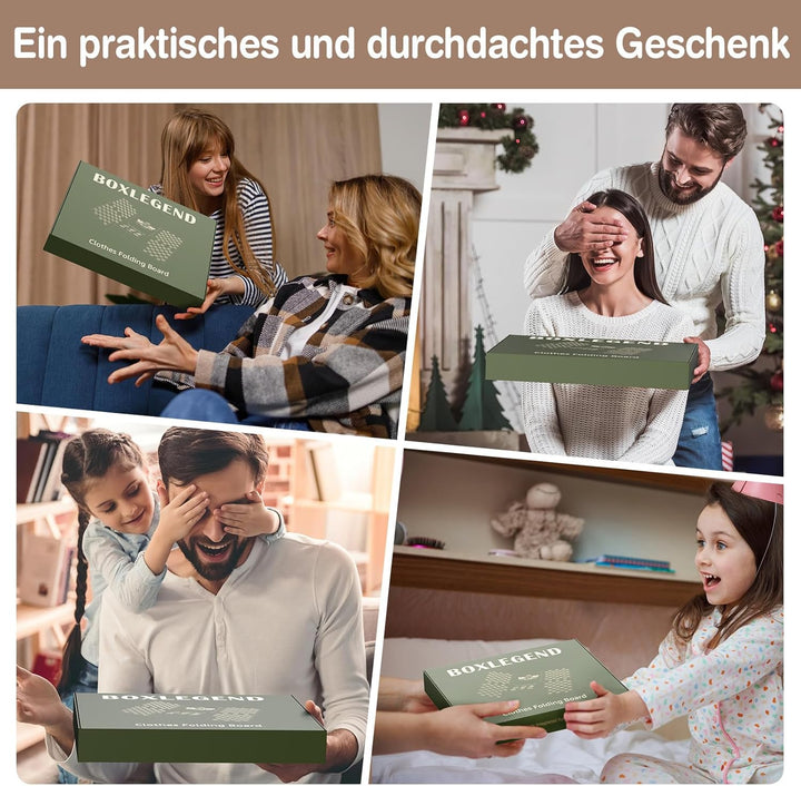 BoxLegend V7 Faltbrett für Kleidung, Falthilfe für Wäsche, Tshirt Faltbrett, Wäsche Zusammenlegen Br