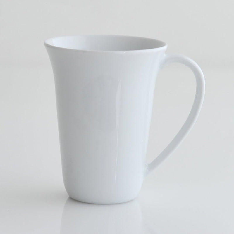 Alessi "KU", 4 Stück Mug aus weissem Porzellan Tasse, Tasse