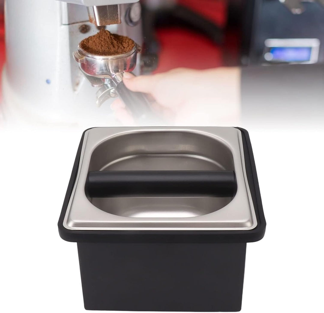 Ejoyous Abklopfbehälter für Siebträger, Knock Box Kaffeesatz Abschlagbehälter Kaffeesatzbehälter aus