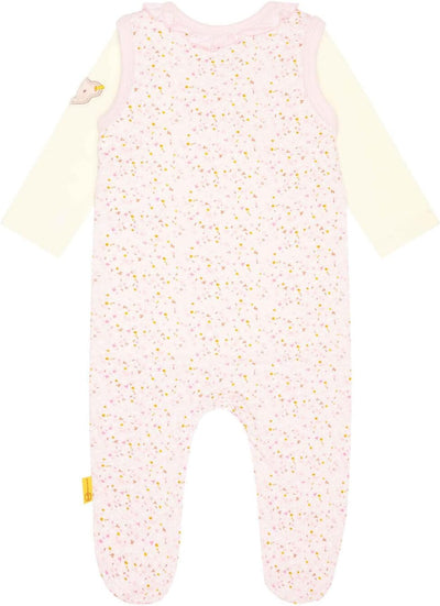 Steiff Baby - Mädchen Set Strampler mit Fuss + T-shirt Langarm Set Strampler + T-Shirt langarm 56 PO