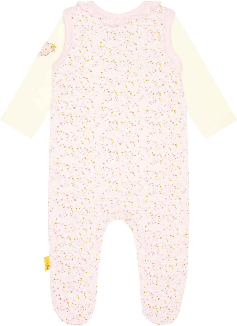 Steiff Baby - Mädchen Set Strampler mit Fuss + T-shirt Langarm Set Strampler + T-Shirt langarm 56 PO