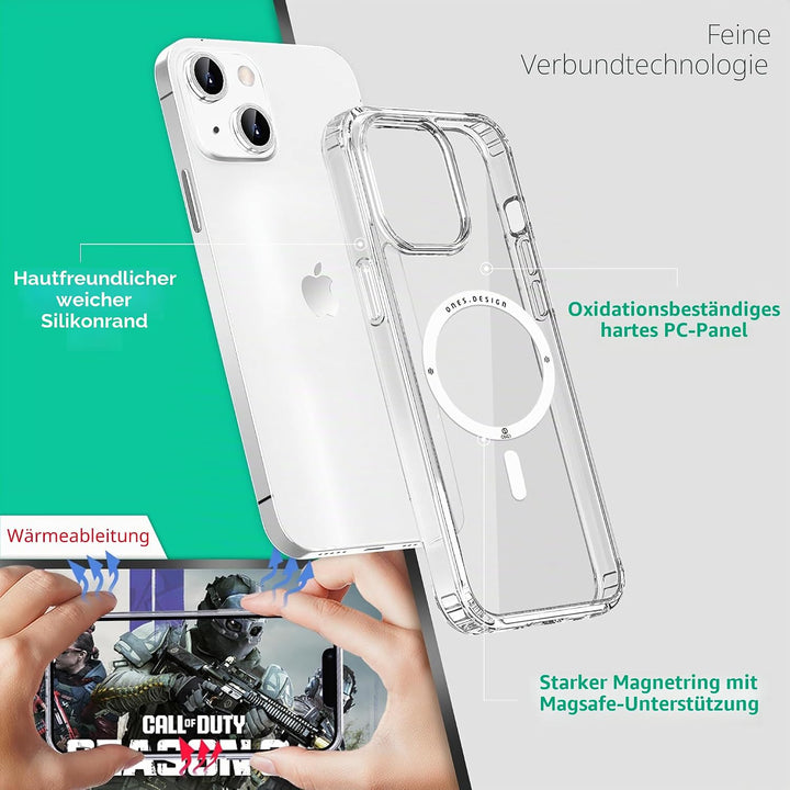 ONES Magnetisches HandyHülle für iPhone 13 Mini Kompatibel mit MagSafe, Militärnorm Schutz Dünne Hül
