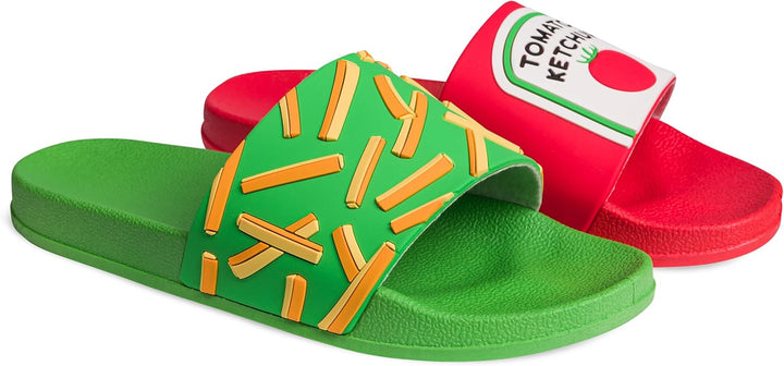 Dedoles Badeschuhe & Hausschuhe Damen Herren & Kinder Badesandalen lustige Designs Bücher Kaffee Par