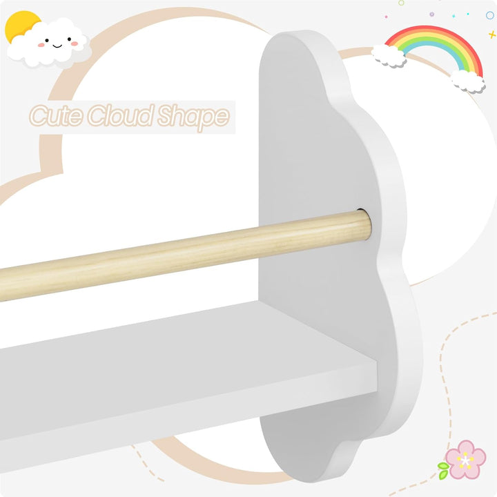 WOLTU Bücherregal Kinder Wand 3er Set, Wandregal Kinderzimmer, Kinderregal für Buchaufbewahrung, aus