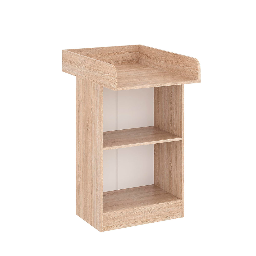 KOMTO Wickelkommode Sonoma Eiche - Wickeltisch Schmal, Baby Kommode mit Wickelaufsatz abnehmbar, Bab