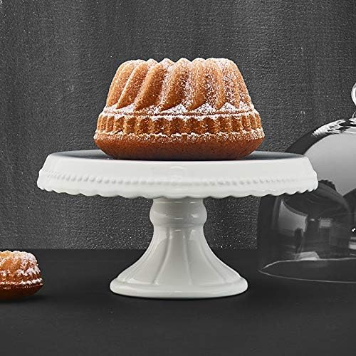 Birkmann, Premium Baking, runde Tortenplatte mit Fuss im Vintage Style, aus Keramik mit Verzierungen