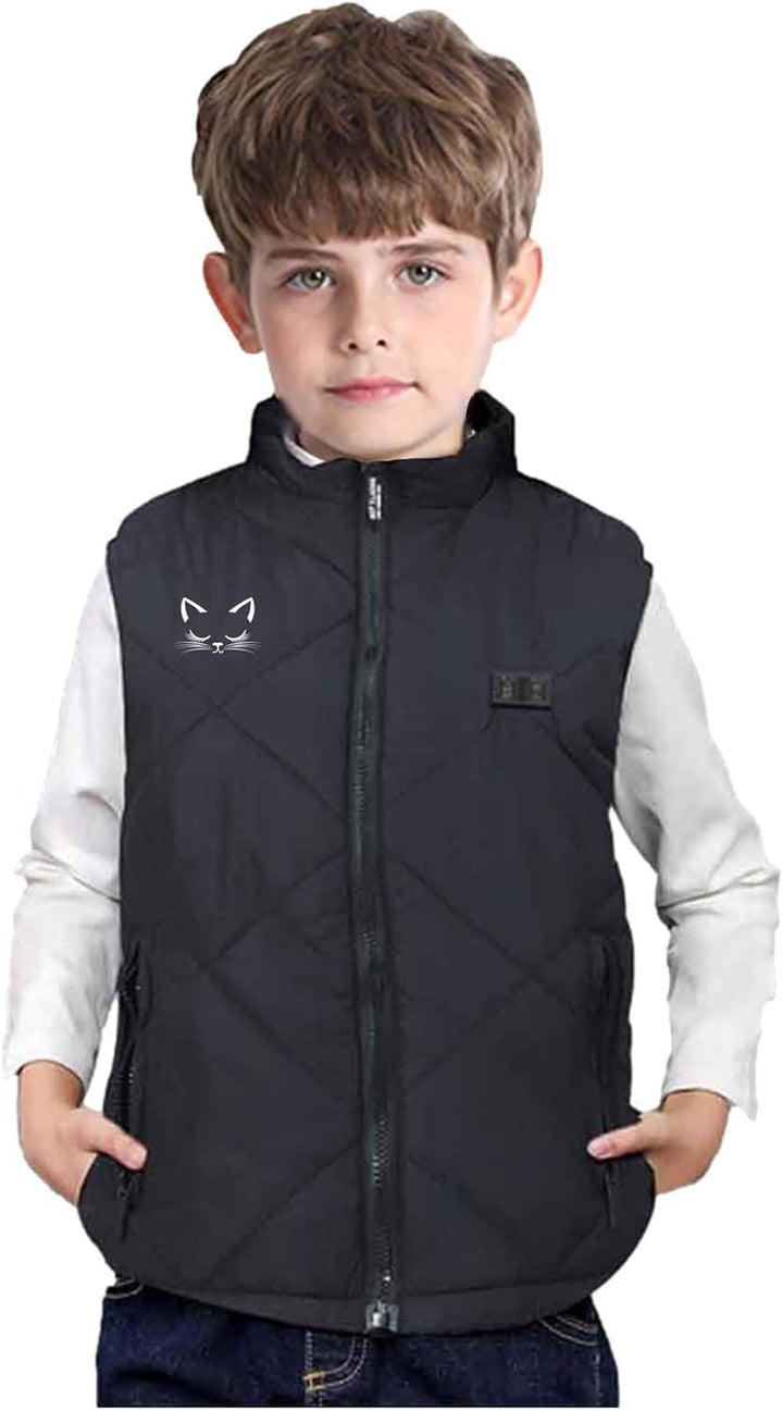 Kinder Beheizte Weste, Beheizbare Jacke Kinder, Junge USB wiederaufladbar Beheizbare Kleidung Winter
