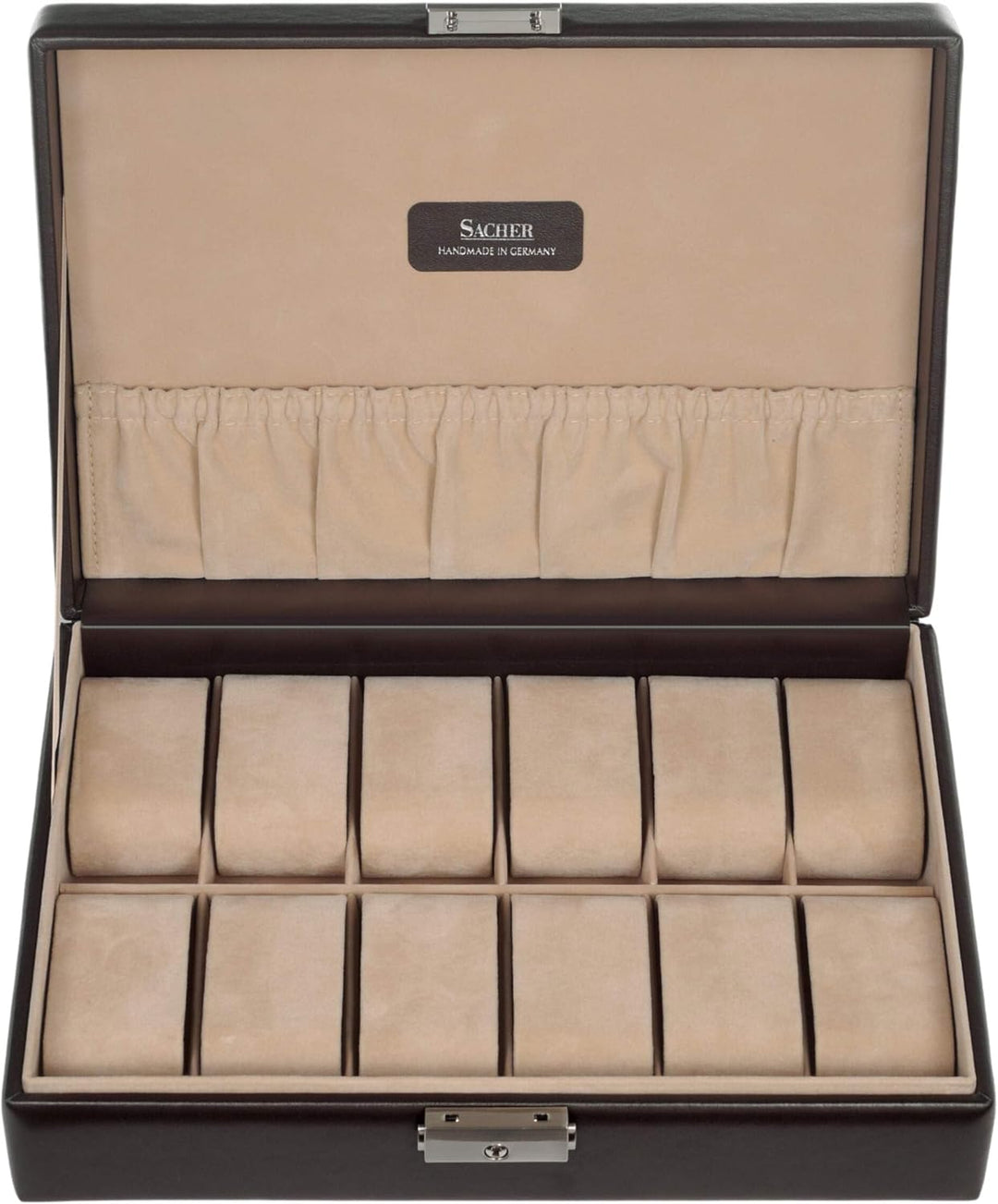 SACHER Uhrenetui für 12 Uhren new Classic/Mocca, Mocca